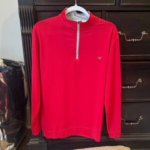 Men's Classic Red Zip-Up Sweater